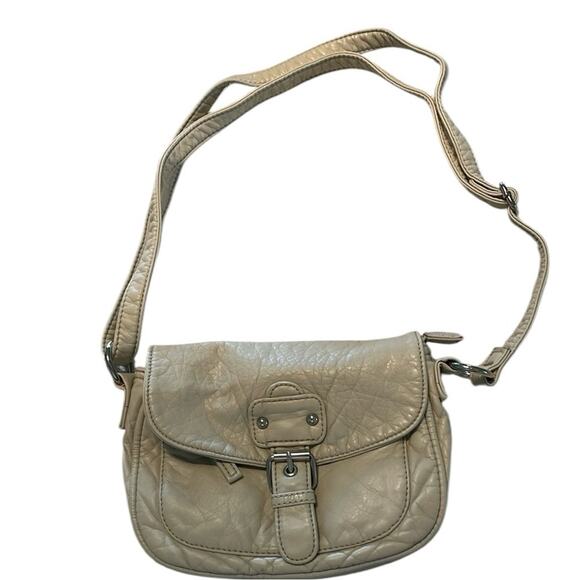 Bone Leather Crossbody – Buttery Soft Flap Style, Adjustable Strap, NWOT, Travel - Picture 2 of 7